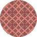 Square Machine Washable Transitional Orange Rug in a Living Room, wshpat2868org