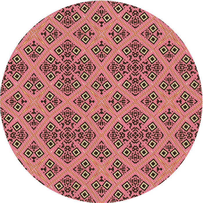 Square Patterned Orange Rug, pat2868org