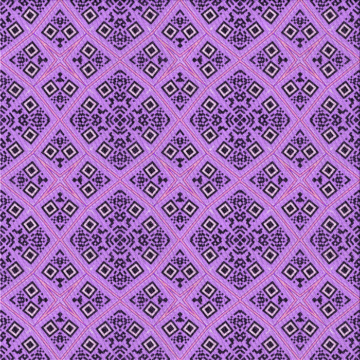 Round Patterned Violet Purple Rug, pat2868pur