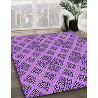 Patterned Violet Purple Rug, pat2868pur