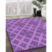 Patterned Violet Purple Rug in Family Room, pat2868pur