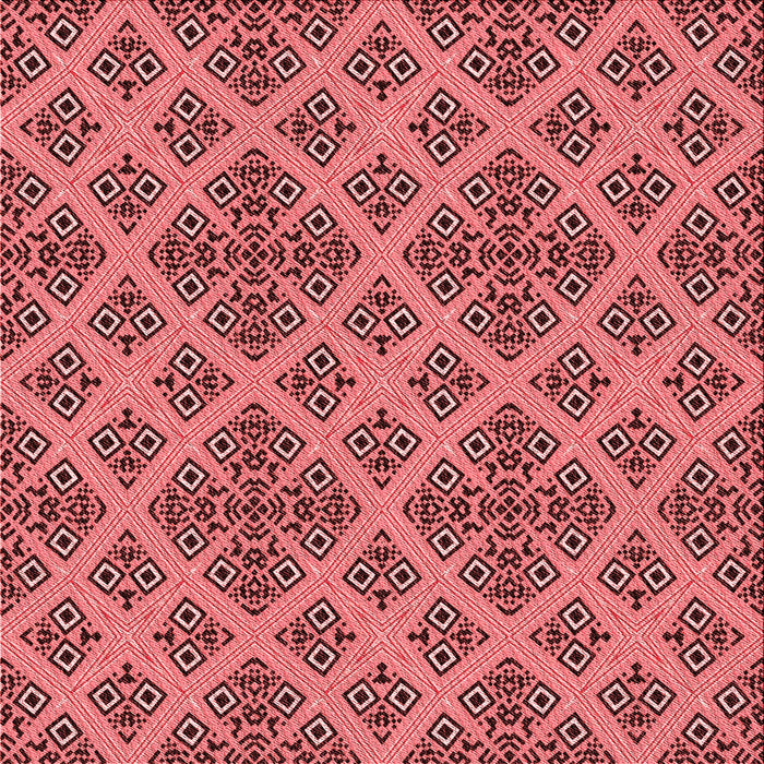 Round Patterned Pastel Red Pink Rug, pat2868rd
