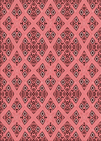 Machine Washable Transitional Pastel Red Pink Rug, wshpat2868rd