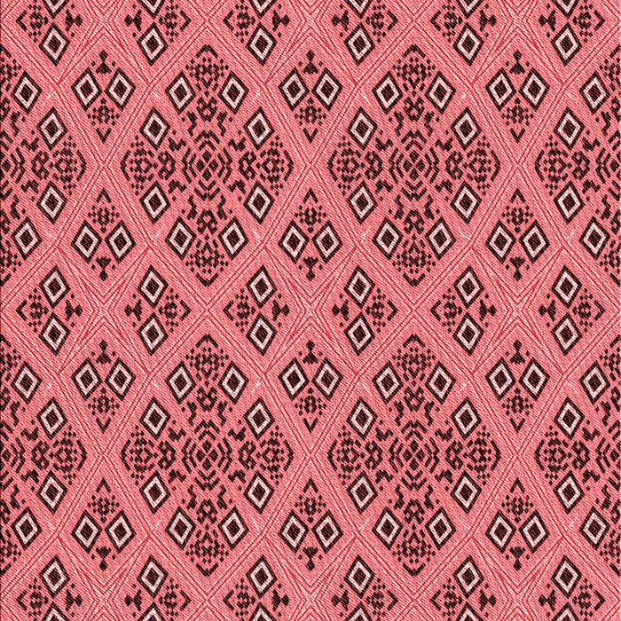 Machine Washable Transitional Pastel Red Pink Rug, wshpat2868rd