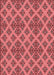 Patterned Pastel Red Pink Rug, pat2868rd