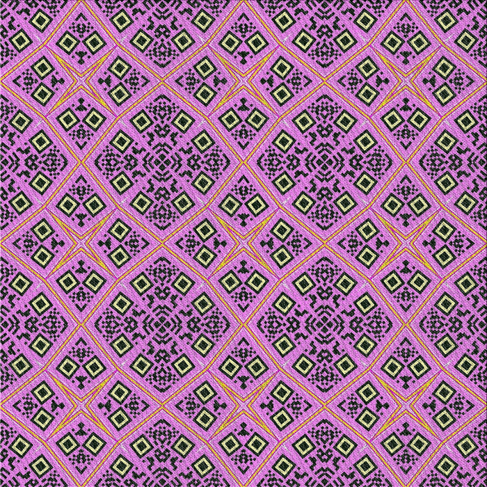 Square Patterned Pink Modern Rug, pat2868