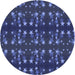 Square Patterned Royal Blue Rug, pat2869blu