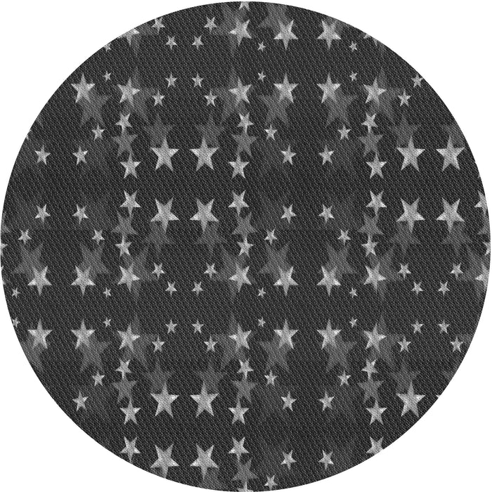 Square Patterned Charcoal Black Rug, pat2869gry