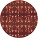 Square Patterned Red Rug, pat2869rd