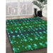 Machine Washable Transitional Earth Green Rug in a Family Room, wshpat2869