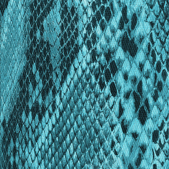 Patterned Bright Turquoise Blue Rug, pat287lblu