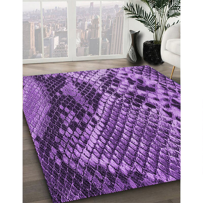 Machine Washable Transitional Purple Rug in a Family Room, wshpat287pur