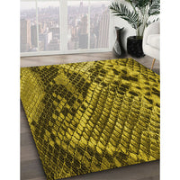 Patterned Yellow Rug, pat287yw