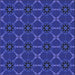 Round Patterned Cobalt Blue Rug, pat2870blu