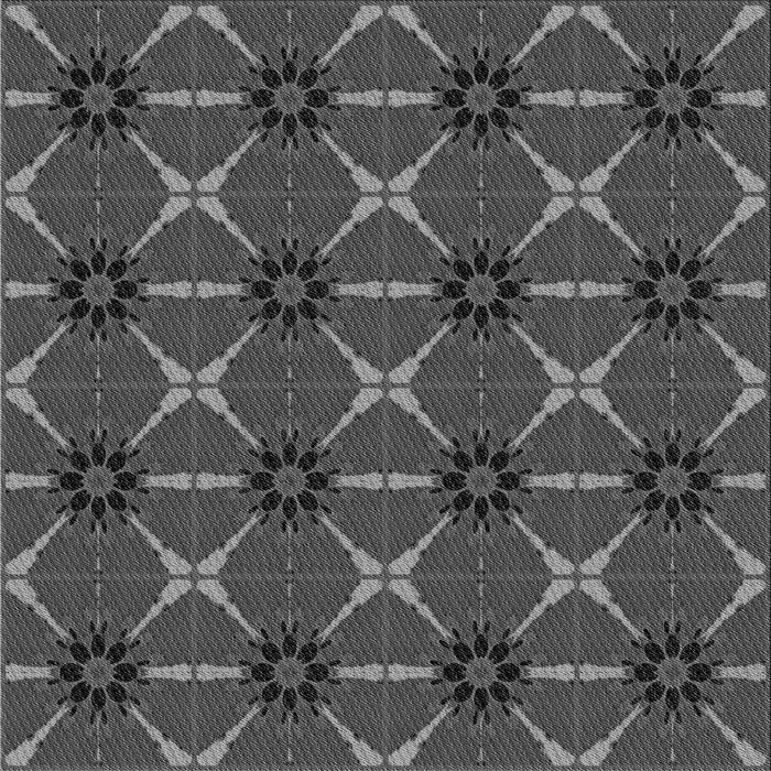 Round Patterned Dark Gray Black Rug, pat2870gry