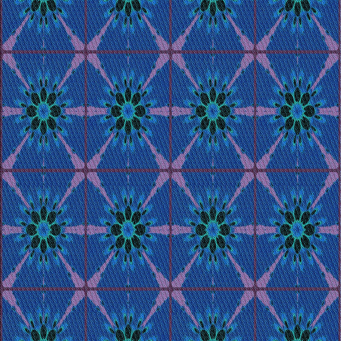 Machine Washable Transitional Blue Rug, wshpat2870lblu