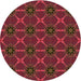 Square Machine Washable Transitional Fire Brick Red Rug in a Living Room, wshpat2870org