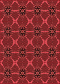 Machine Washable Transitional Red Rug, wshpat2870rd