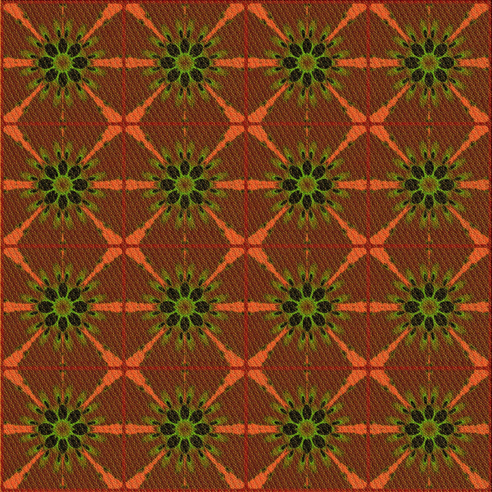 Round Patterned Crimson Red Rug, pat2870yw