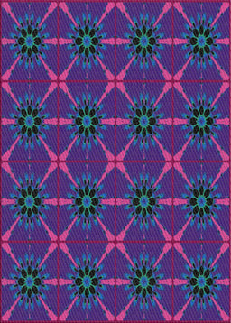 Patterned Slate Blue Modern Rug, pat2870