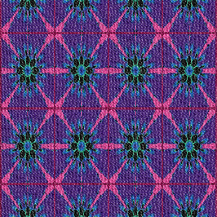 Patterned Slate Blue Modern Rug, pat2870