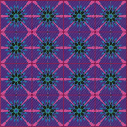 Square Patterned Slate Blue Modern Rug, pat2870