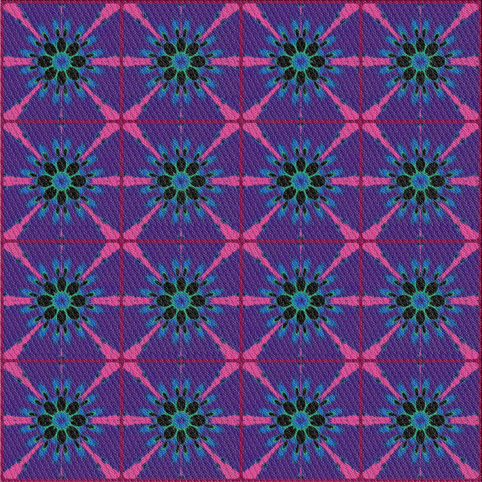 Square Patterned Slate Blue Modern Rug, pat2870