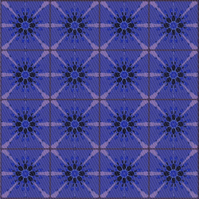 Round Machine Washable Transitional Cobalt Blue Rug, wshpat2871blu