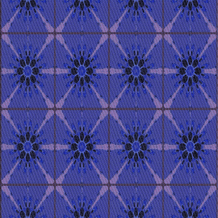Patterned Cobalt Blue Rug, pat2871blu