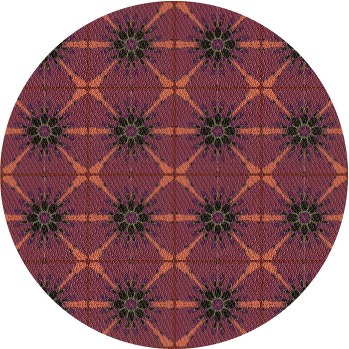 Square Machine Washable Transitional Burgundy Red Rug in a Living Room, wshpat2871brn