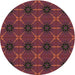 Square Machine Washable Transitional Burgundy Red Rug in a Living Room, wshpat2871brn