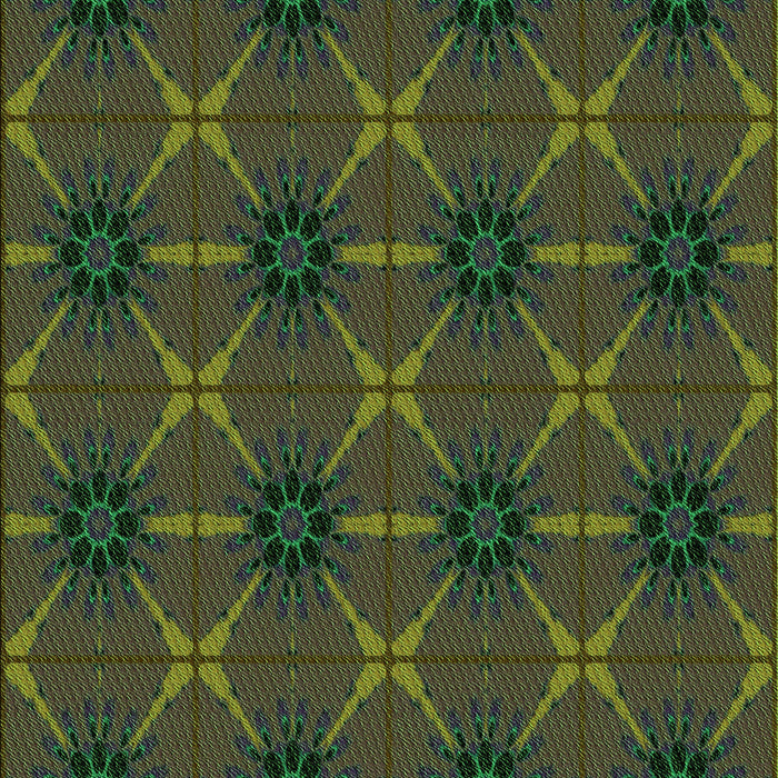 Patterned Dark Forest Green Rug, pat2871grn