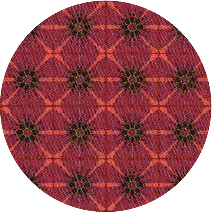 Square Machine Washable Transitional Red Rug in a Living Room, wshpat2871org