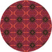 Square Machine Washable Transitional Red Rug in a Living Room, wshpat2871org