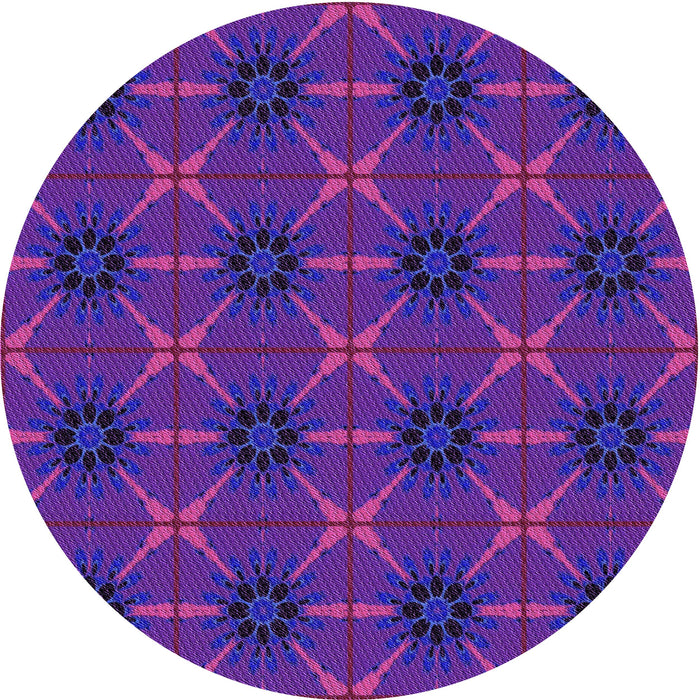 Square Patterned Bright Purple Rug, pat2871pur
