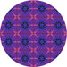 Square Patterned Bright Purple Rug, pat2871pur