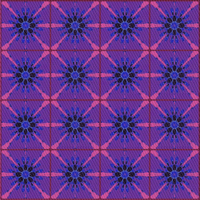 Round Patterned Bright Purple Rug, pat2871pur