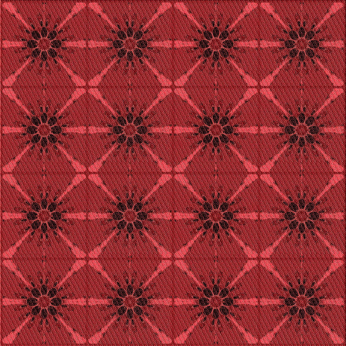 Round Patterned Red Rug, pat2871rd