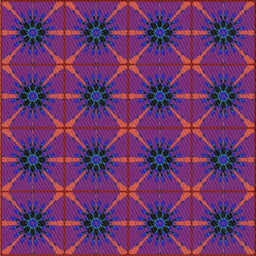 Square Patterned Purple Modern Rug, pat2871