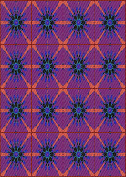 Machine Washable Transitional Purple Rug, wshpat2871