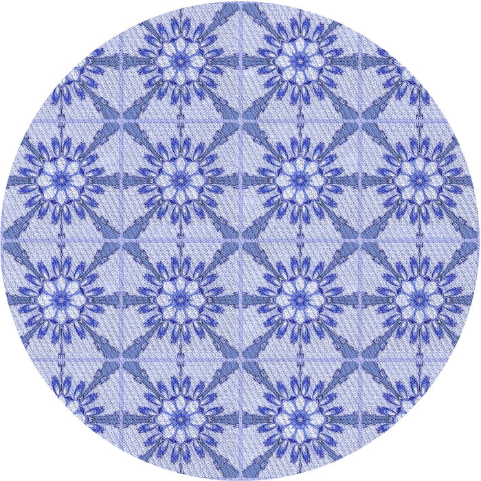Square Patterned Periwinkle Purple Rug, pat2872blu