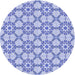 Square Patterned Periwinkle Purple Rug, pat2872blu