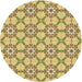 Square Patterned Light Brown Rug, pat2872brn