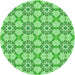 Square Patterned Green Rug, pat2872grn