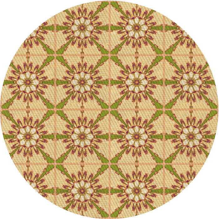 Square Machine Washable Transitional Chrome Gold Yellow Rug in a Living Room, wshpat2872org