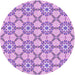 Square Patterned Pastel Purple Pink Rug, pat2872pur