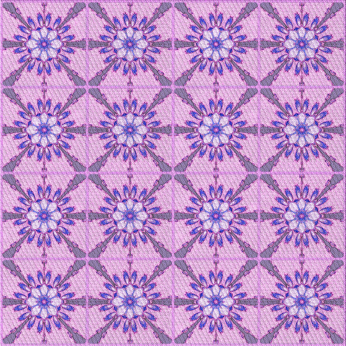 Round Patterned Pastel Purple Pink Rug, pat2872pur