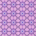 Round Patterned Pastel Purple Pink Rug, pat2872pur