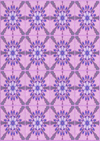 Machine Washable Transitional Pastel Purple Pink Rug, wshpat2872pur