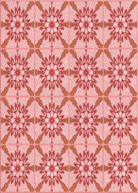 Machine Washable Transitional Pastel Pink Rug, wshpat2872rd